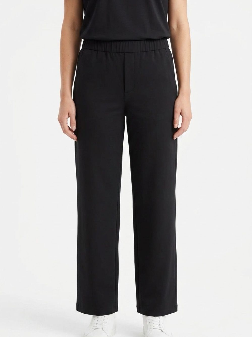 NINEPINE | Black Wide-Leg Pull-On Pants 28” Inseam Women’s Size Medium